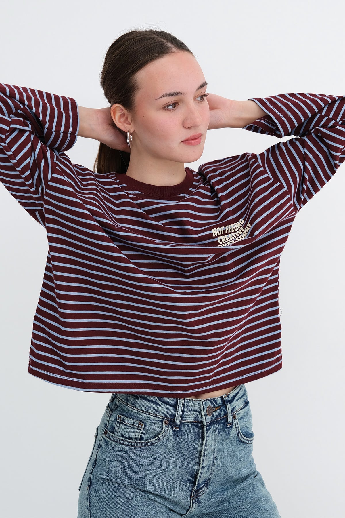 Gardenia-Blue_Striped-Long-Sleeve T-shirt-addax
