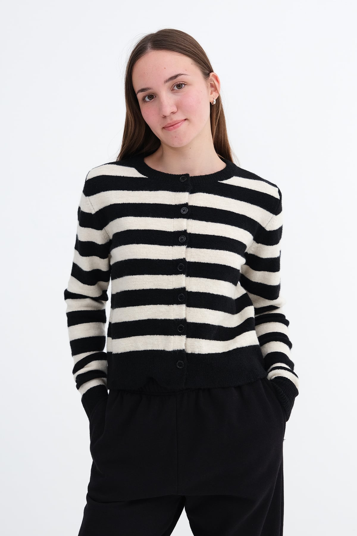 Black---Stone_Striped-Knit-Cardigan-addax