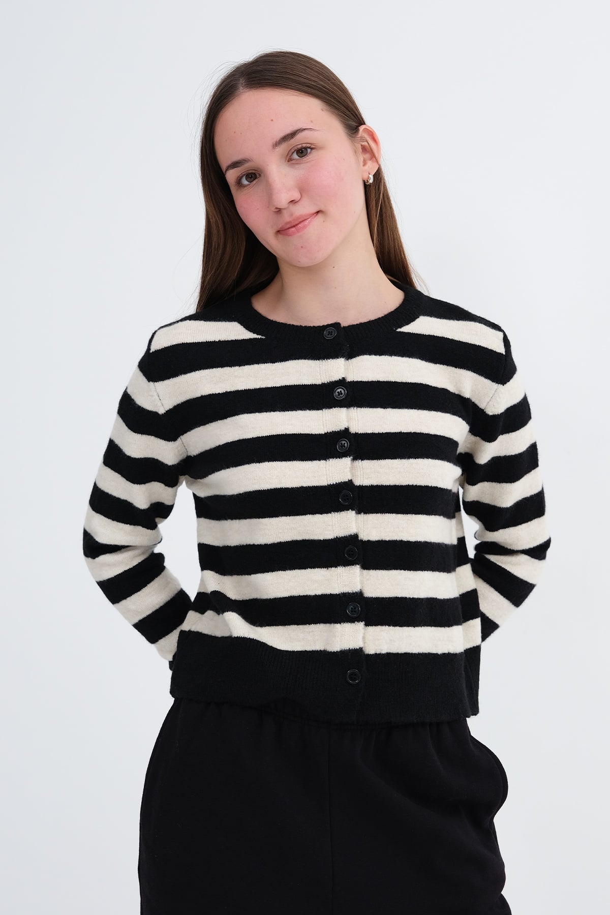 Black---Stone_Striped-Knit-Cardigan-addax