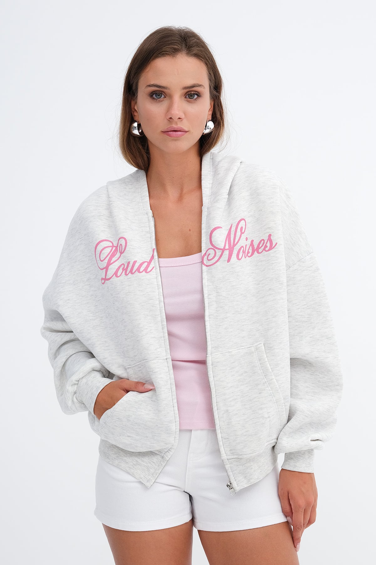 Grey-Melange_Printed-Fleece-Sweatshirt-addax