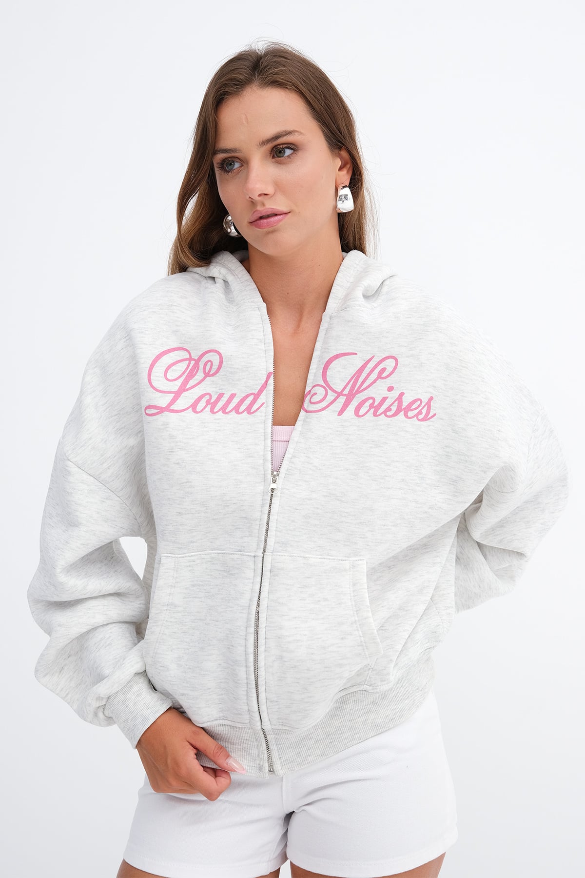 Grey-Melange_Printed-Fleece-Sweatshirt-addax