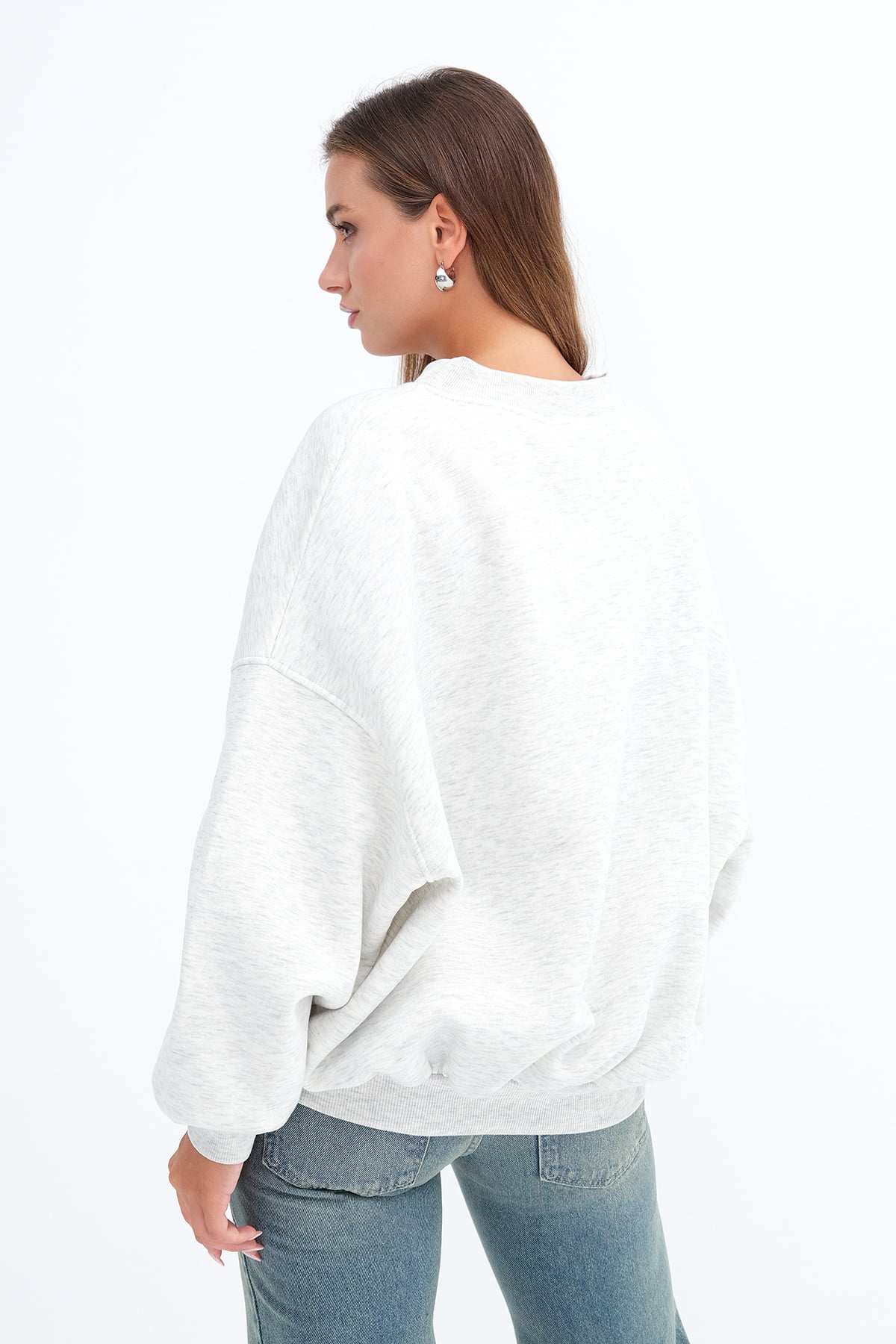 Grey-Melange_Printed-Fleece-Sweatshirt-addax