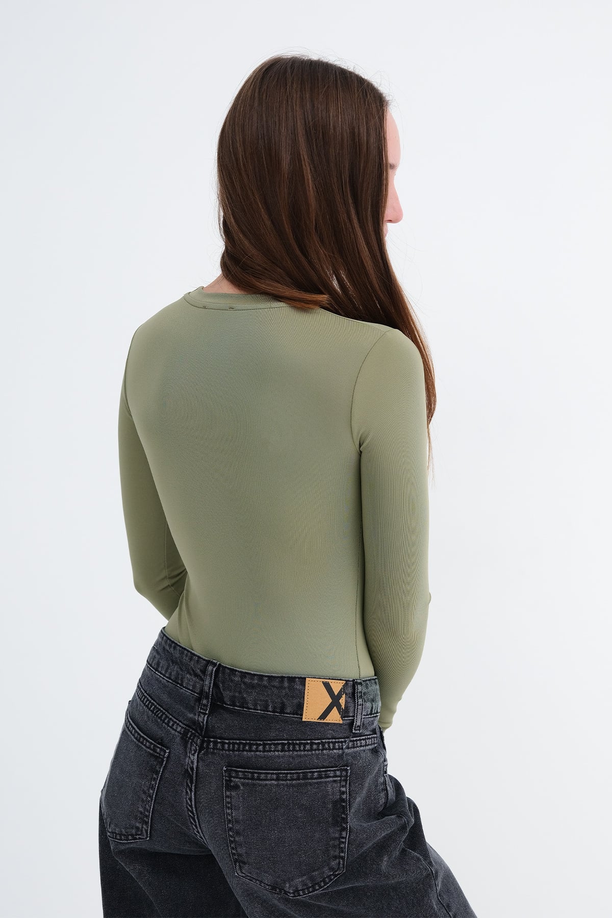 Khaki_Crew-Neck-Bodysuit-addax