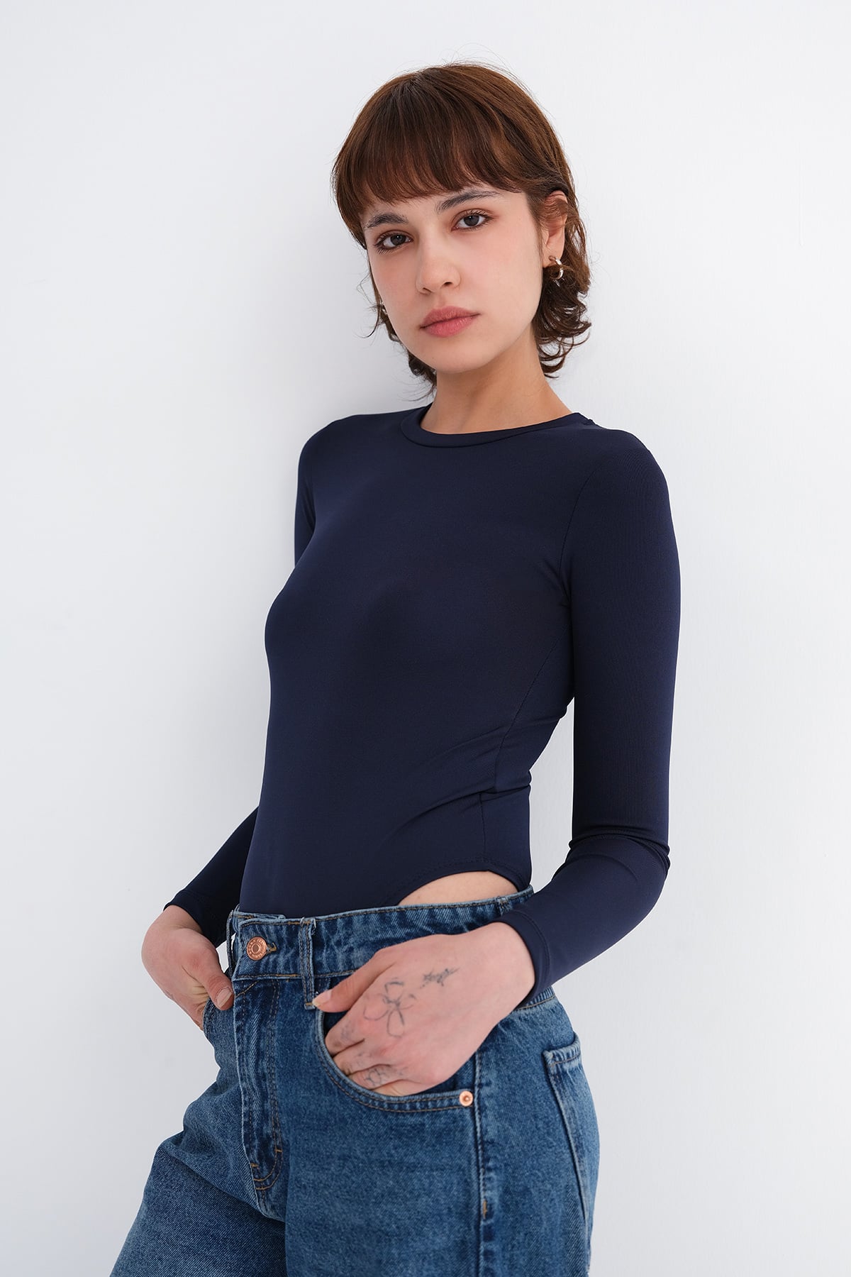 Dark-Night-Blue_Crew-Neck-Bodysuit-addax
