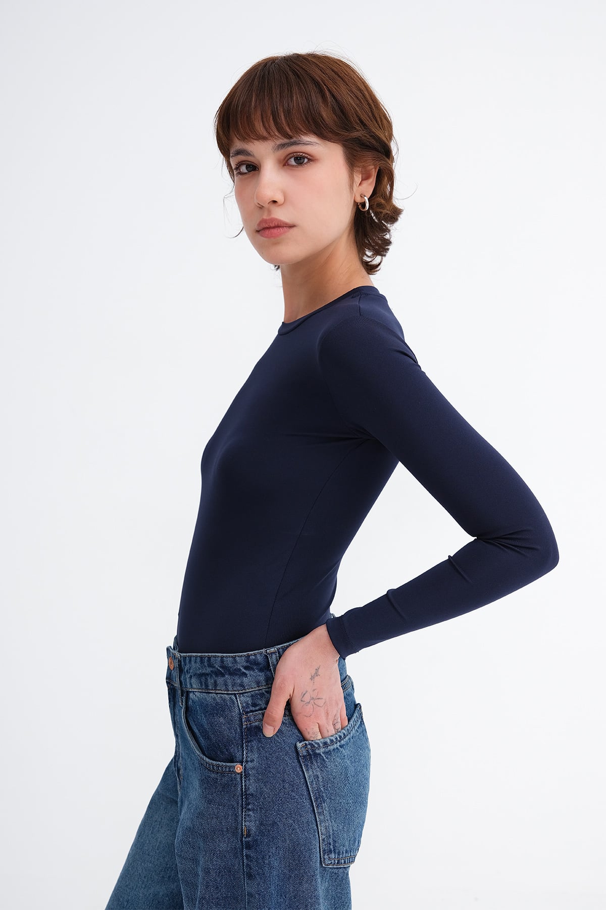 Dark-Night-Blue_Crew-Neck-Bodysuit-addax
