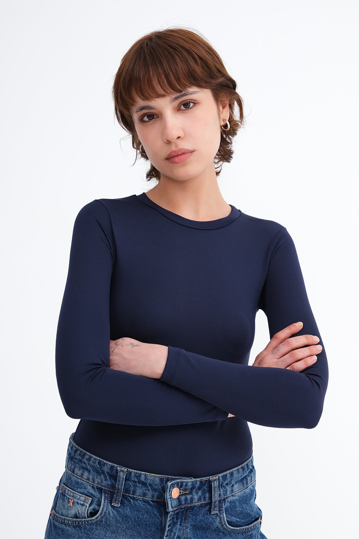 Dark-Night-Blue_Crew-Neck-Bodysuit-addax