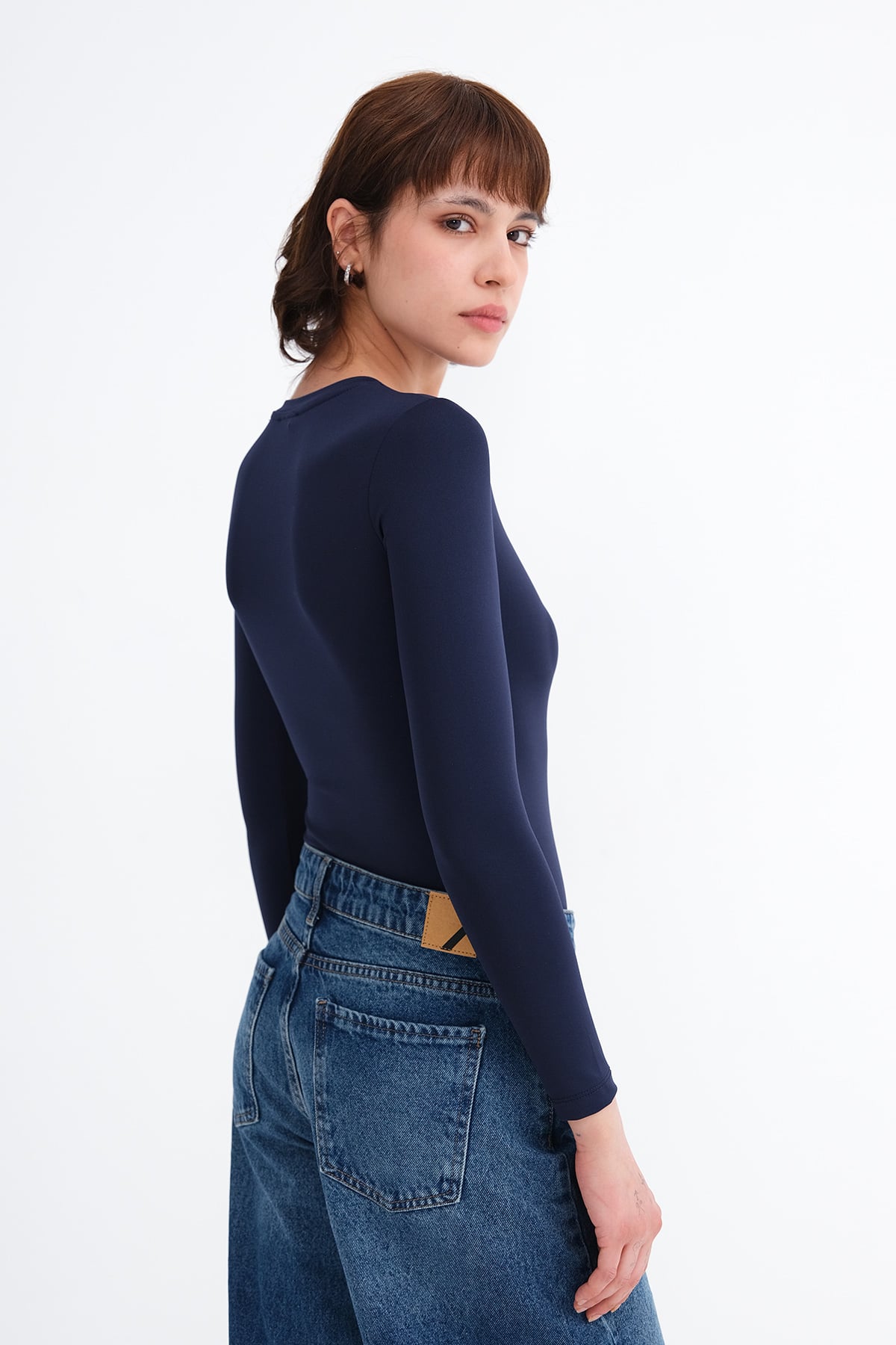 Dark-Night-Blue_Crew-Neck-Bodysuit-addax