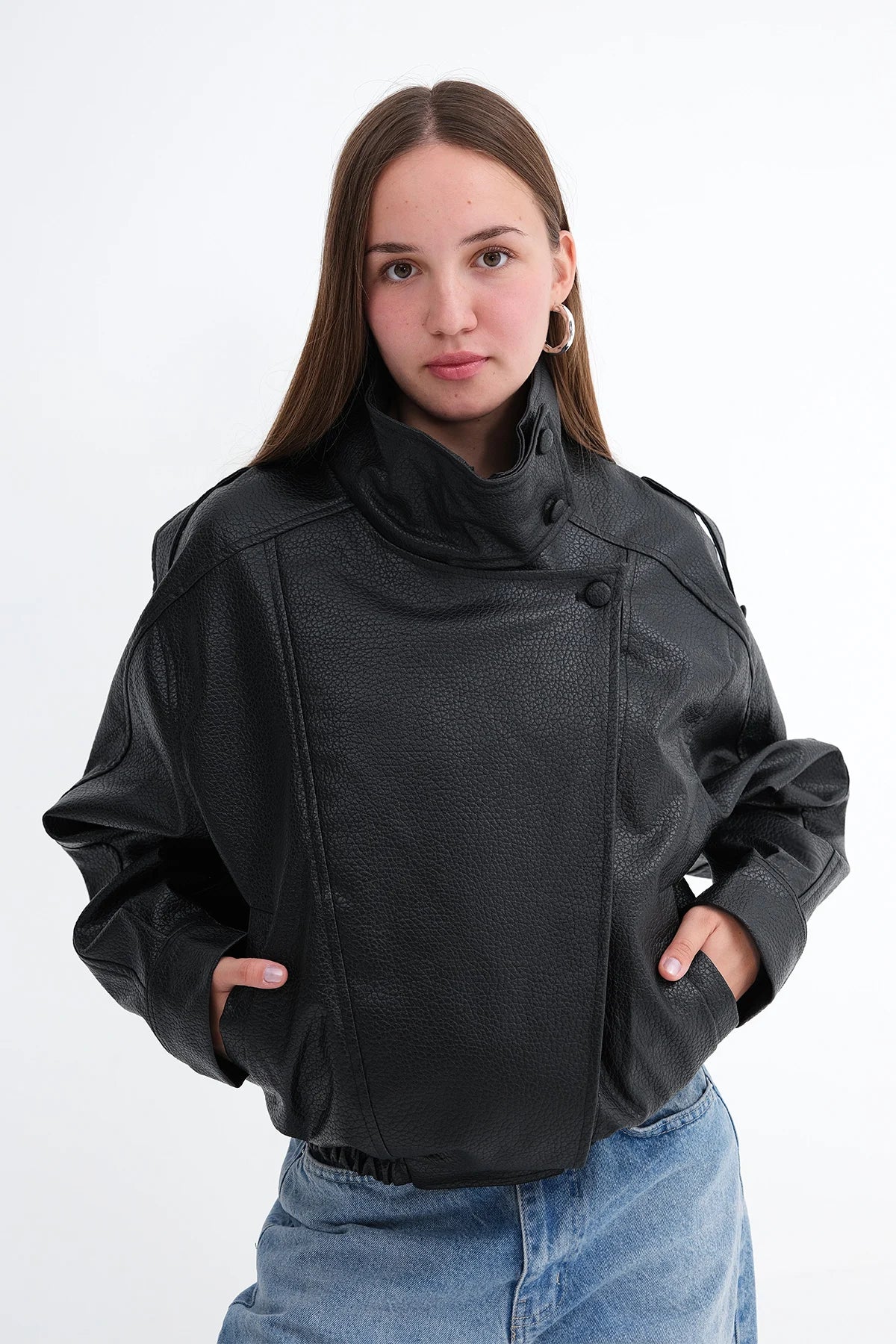 Black_Faux-Leather-Jacket-with-Stand-Up-Collar-addax