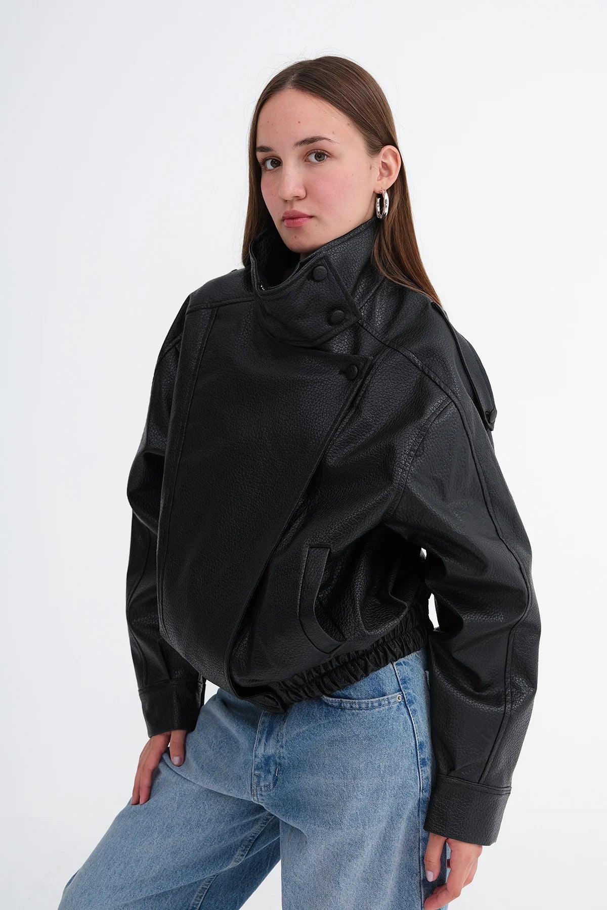 Black_Faux-Leather-Jacket-with-Stand-Up-Collar-addax