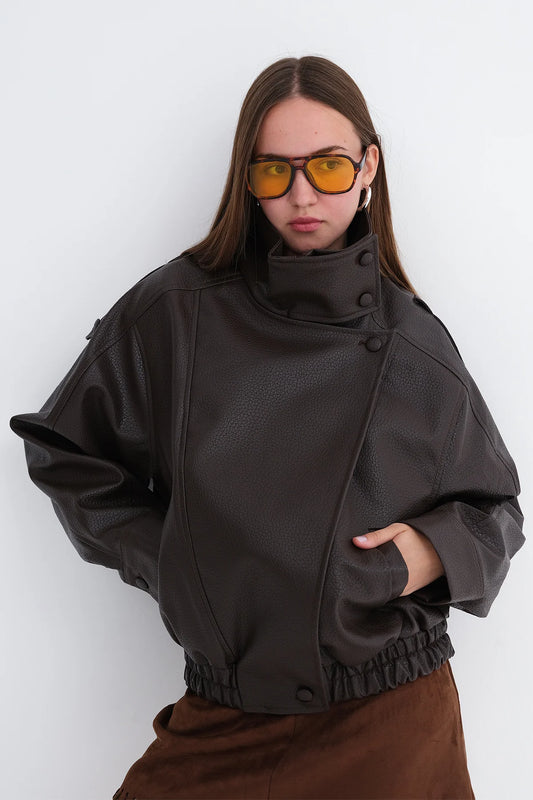 Brown_Faux-Leather-Jacket-with-Stand-Up-Collar-addax