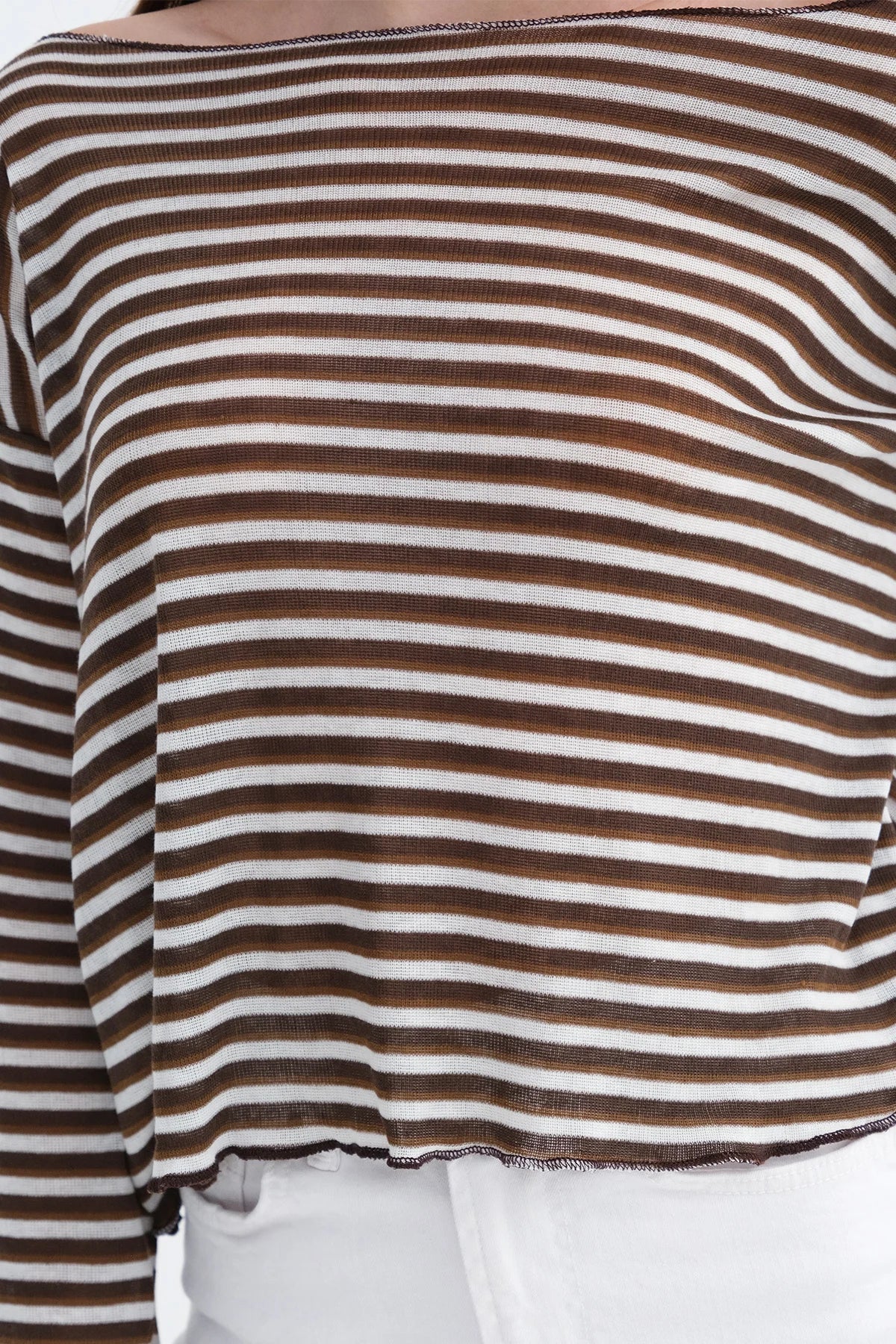 Brown_Striped-Blouse-addax
