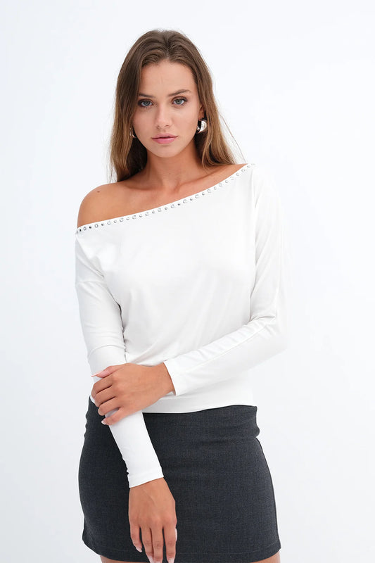 Ecru_Studded-Detail-Blouse-addax