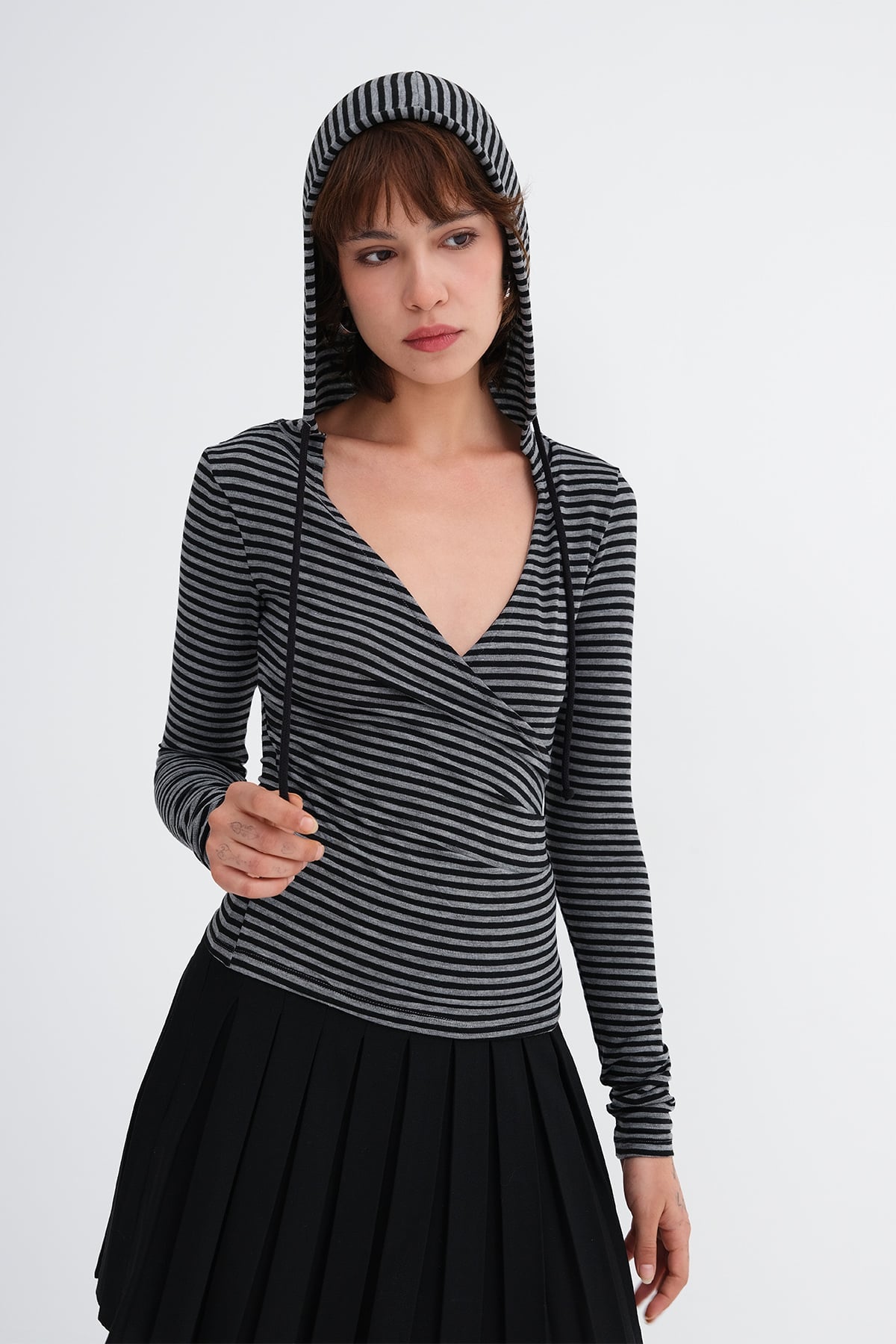 Charcoal---Grey_Hooded-Wrap-Neck-Blouse-addax
