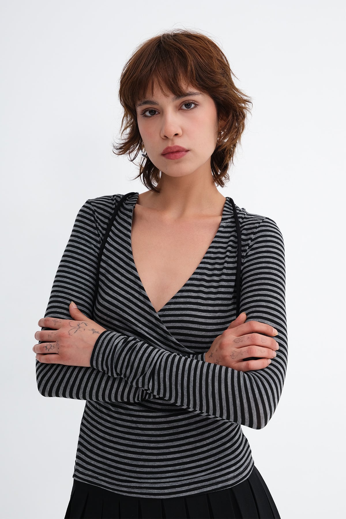 Charcoal---Grey_Hooded-Wrap-Neck-Blouse-addax