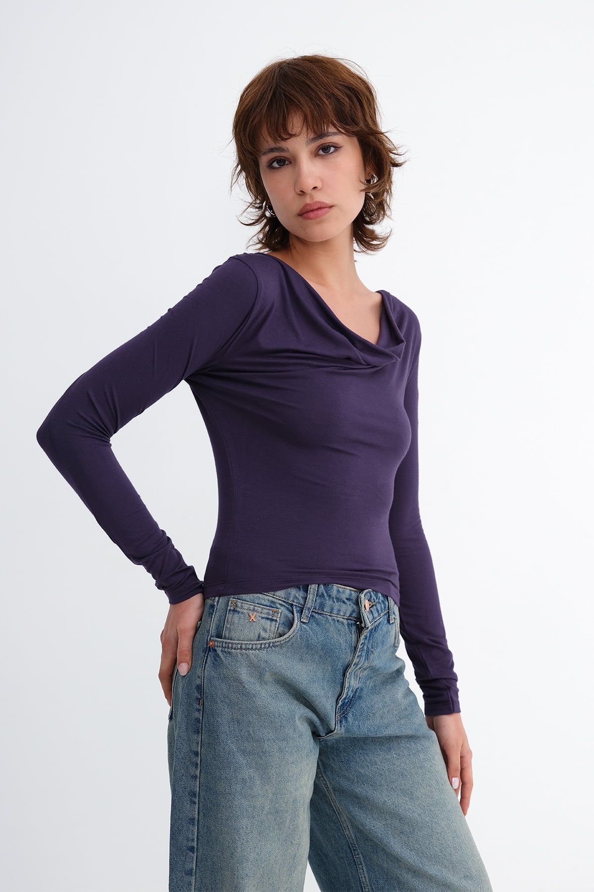 Purple_Kayık-Yaka-Bluz-B07039-addax