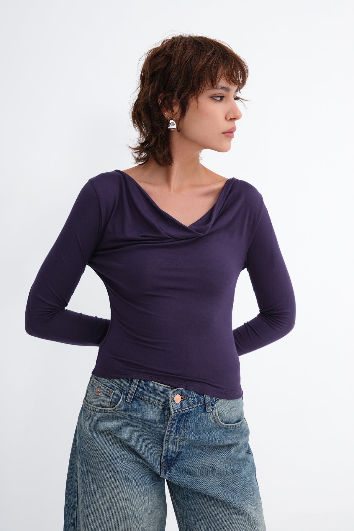 Purple_Kayık-Yaka-Bluz-B07039-addax