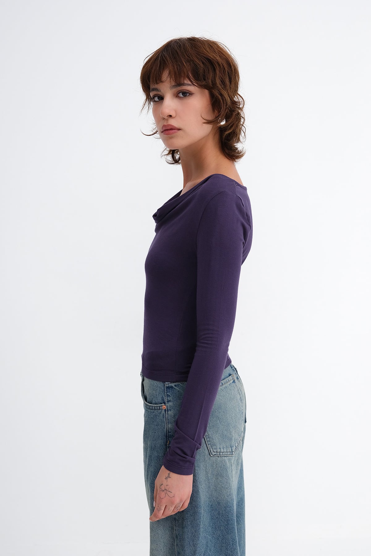Purple_Kayık-Yaka-Bluz-B07039-addax