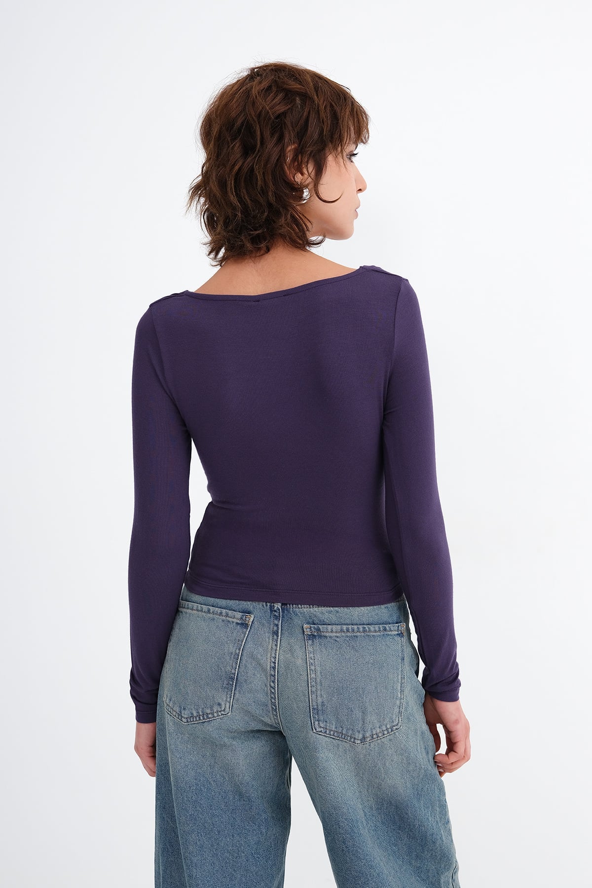Purple_Kayık-Yaka-Bluz-B07039-addax