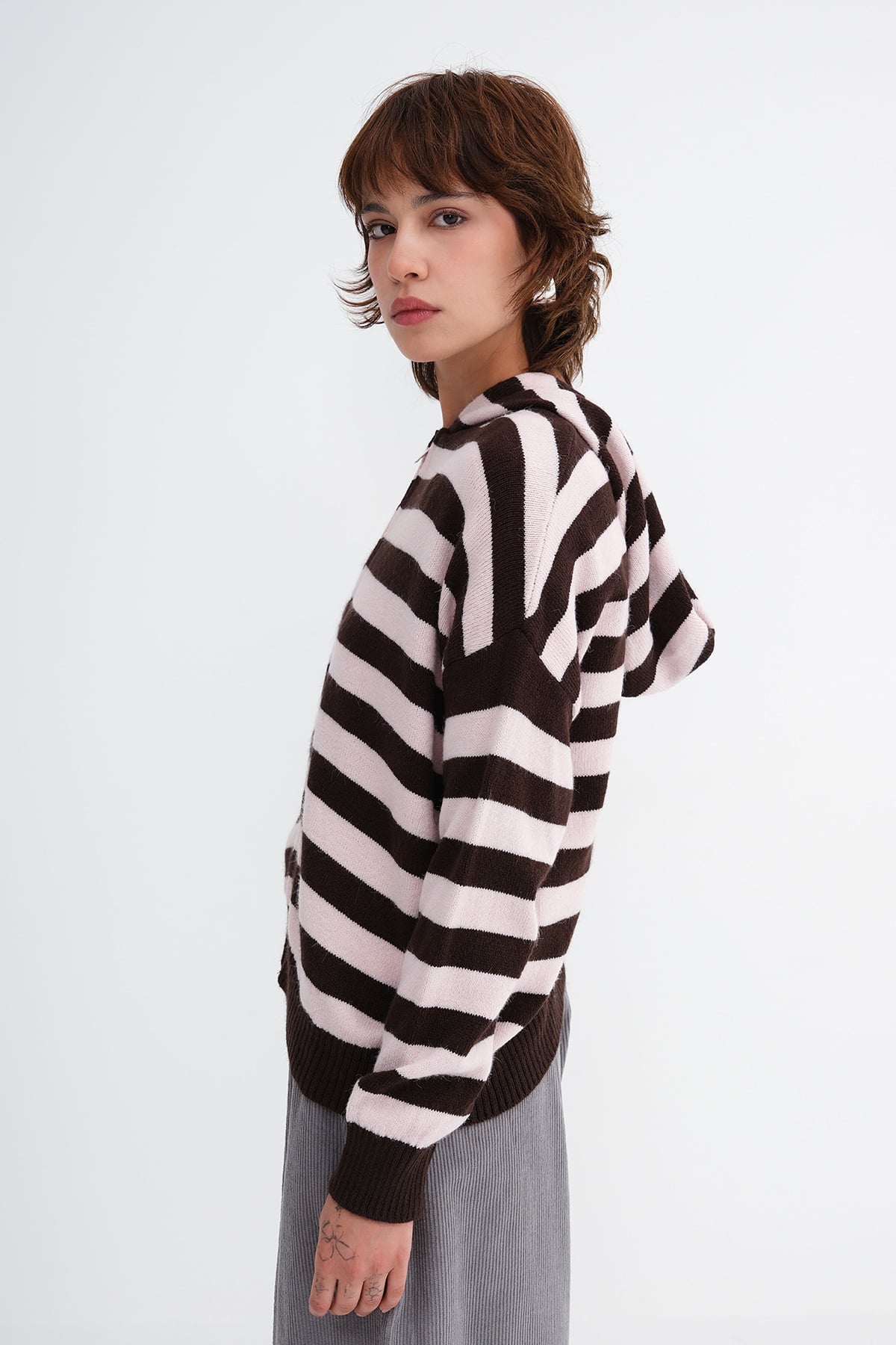 Brown-Lotus_Striped-Knit-Cardigan-addax