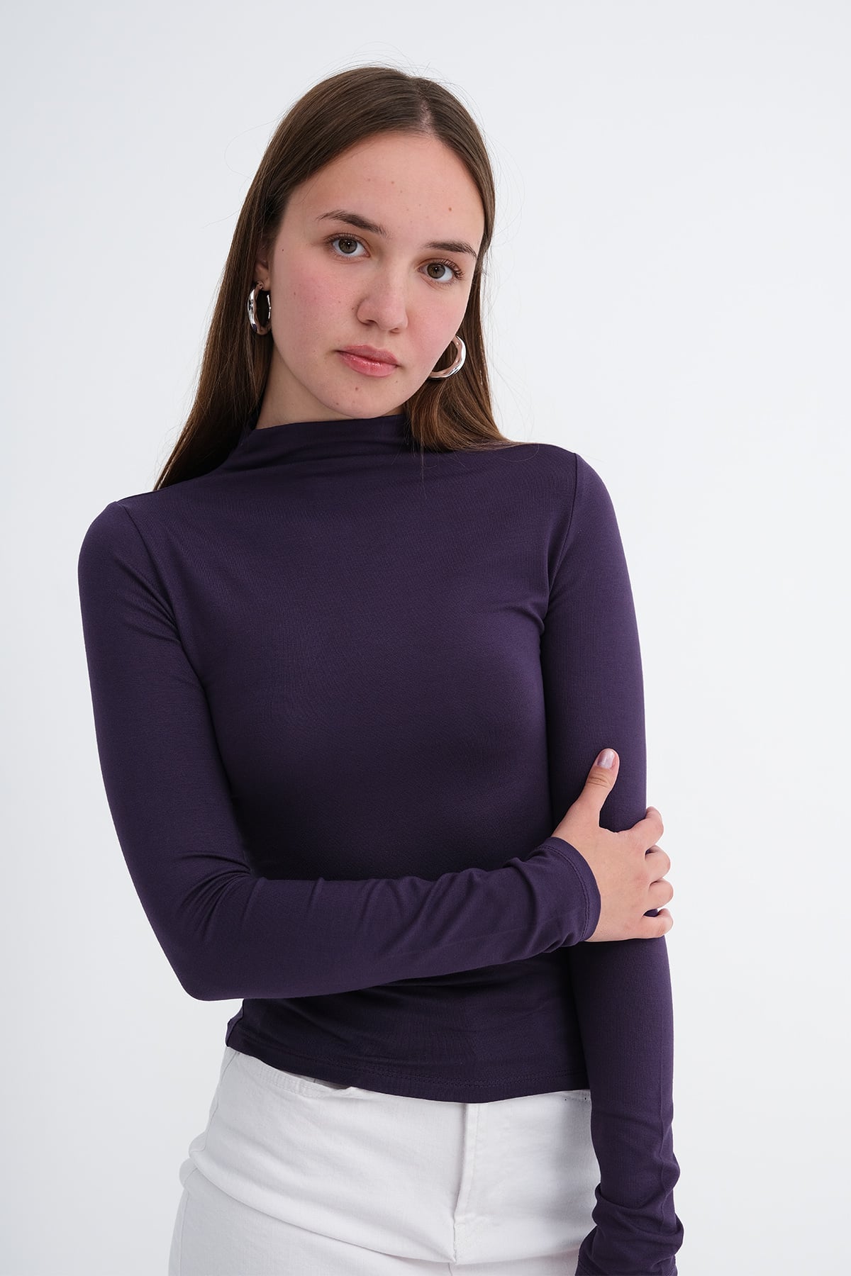 Purple_Basic-High-Neck-Blouse-addax