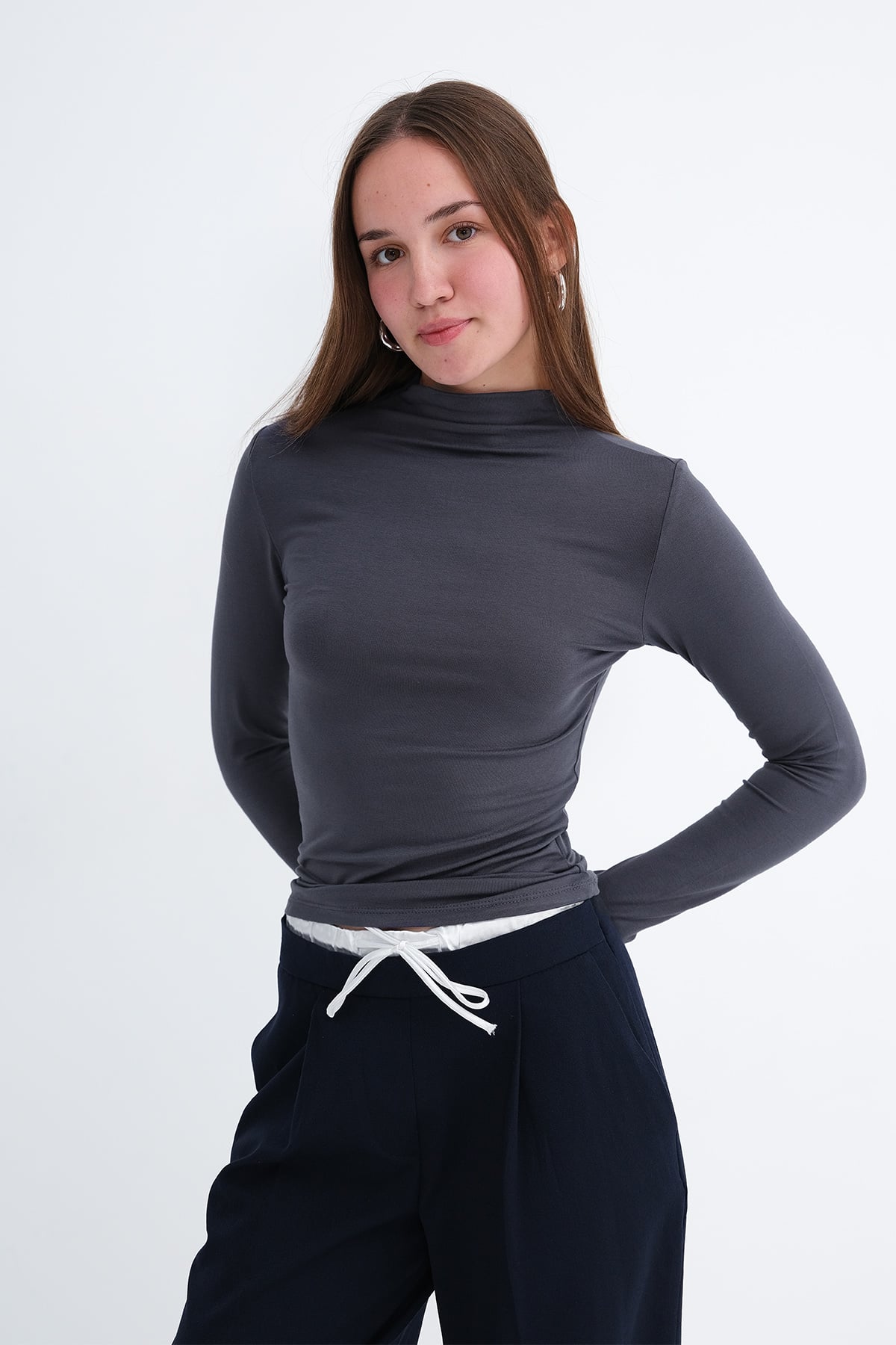 Charcoal_Basic-High-Neck-Blouse-addax