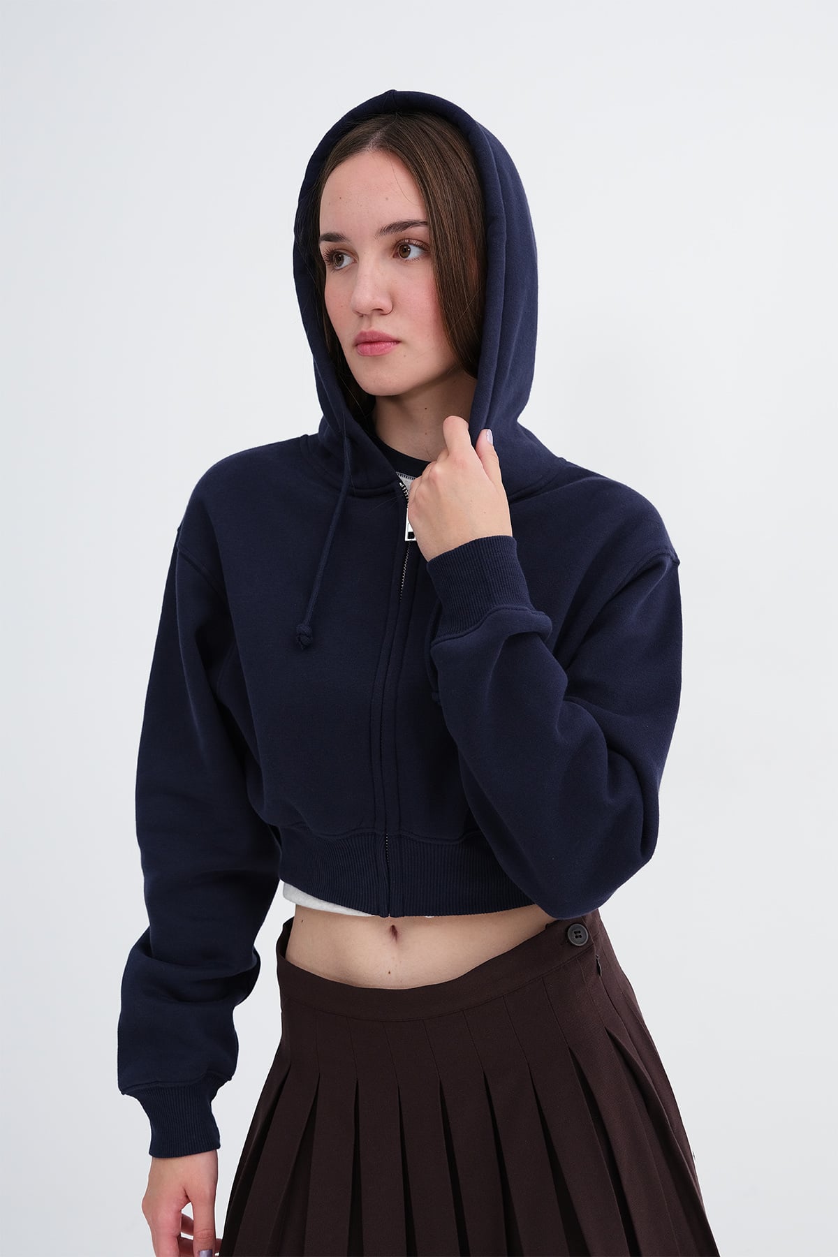 Dark-Night-Blue_Hooded-Brushed-Sweatshirt-addax