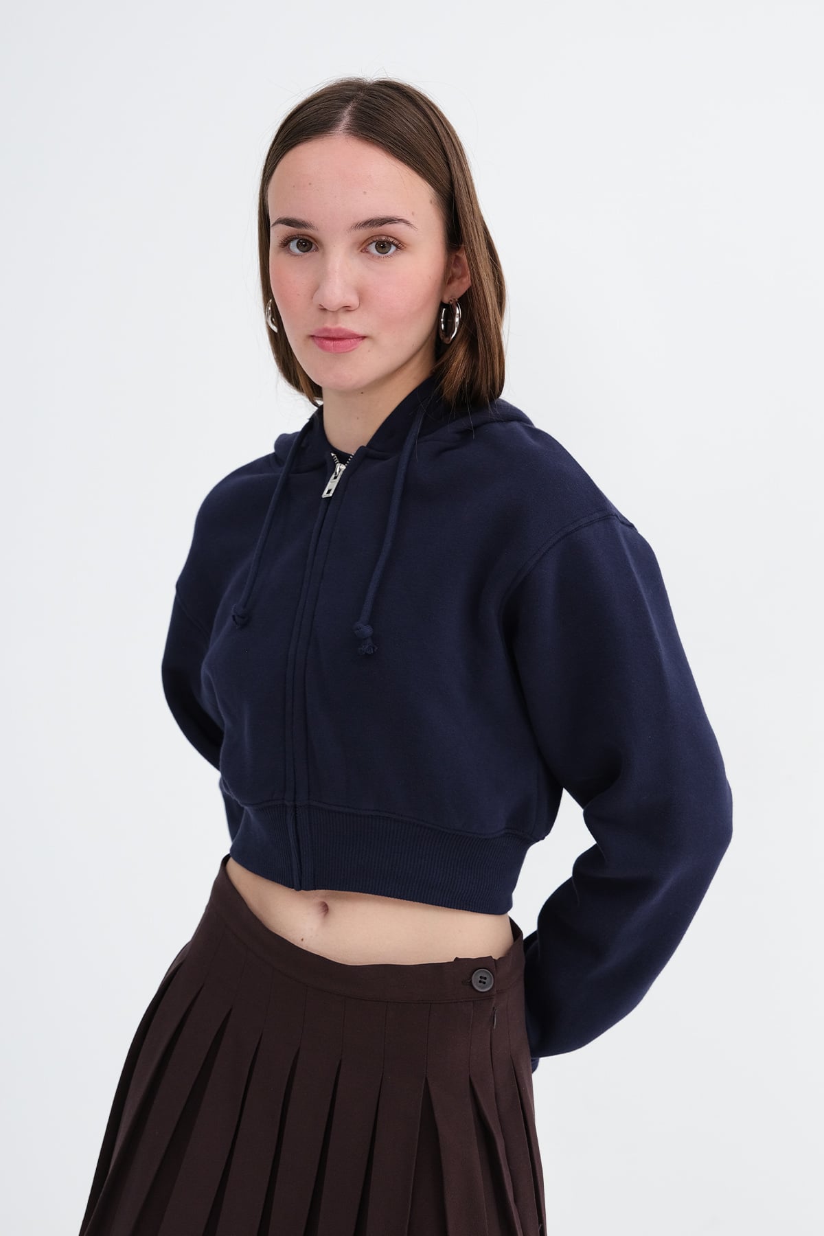 Dark-Night-Blue_Hooded-Brushed-Sweatshirt-addax