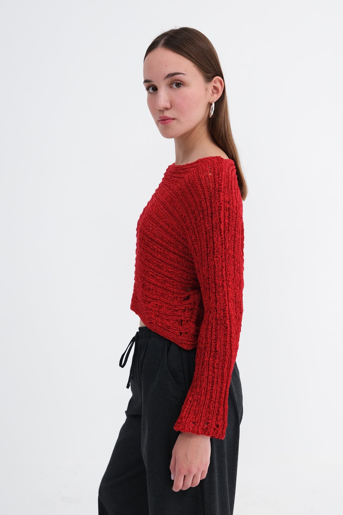 Red_Crew-Neck-Openwork-Knit-Top-addax