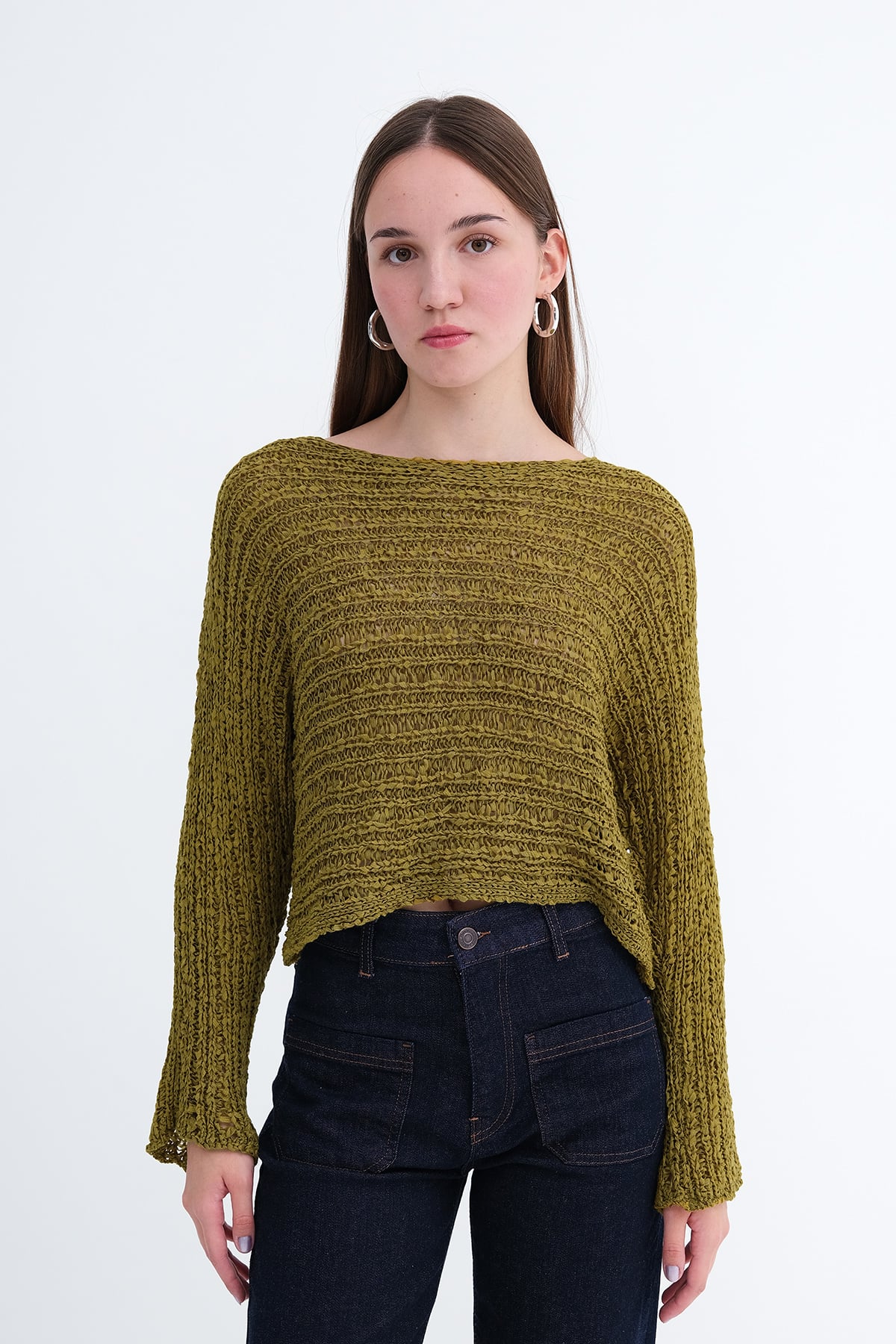 Olive_Crew-Neck-Openwork-Knit-Top-addax