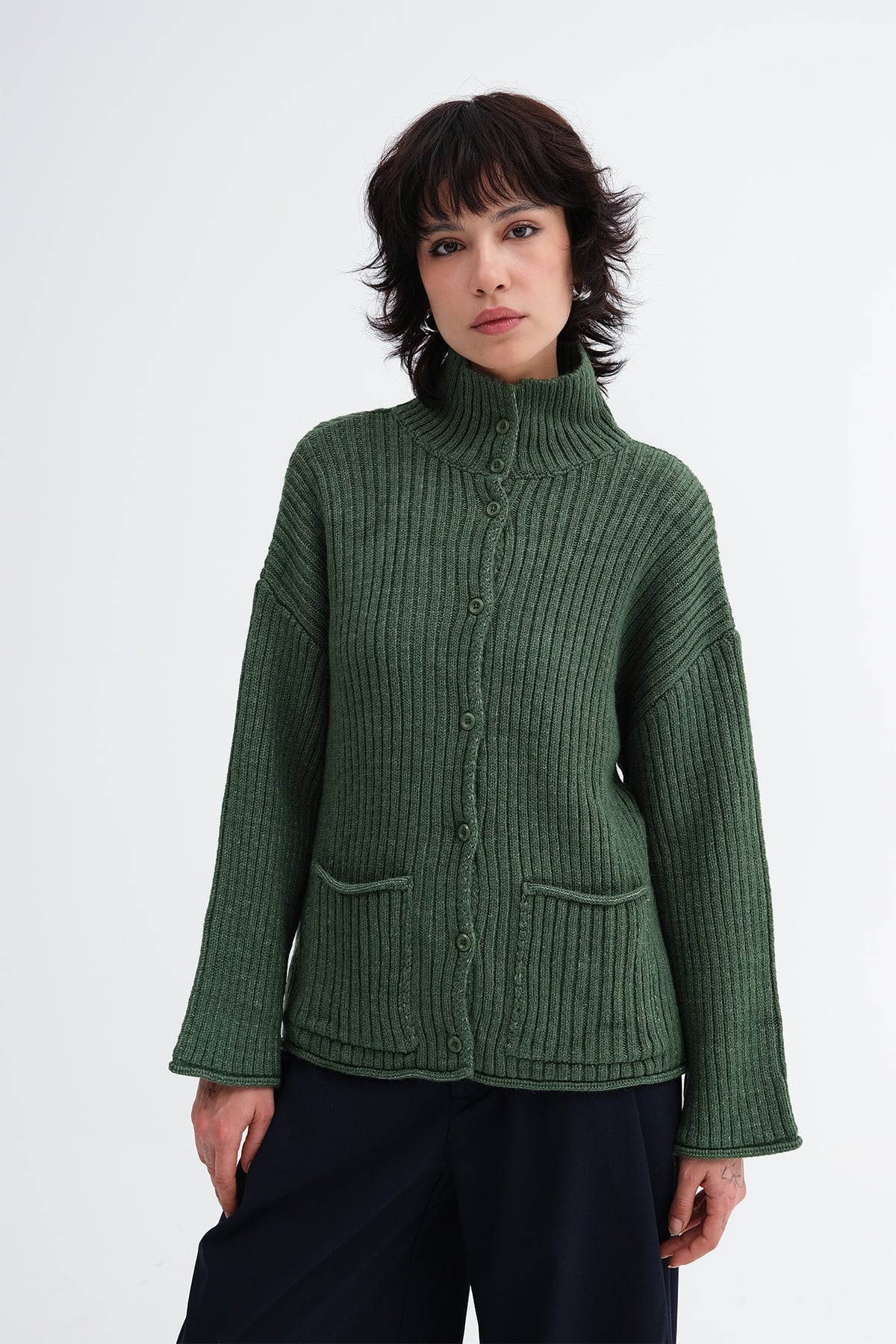 Green_Button-Up-Knit-Cardigan-addax