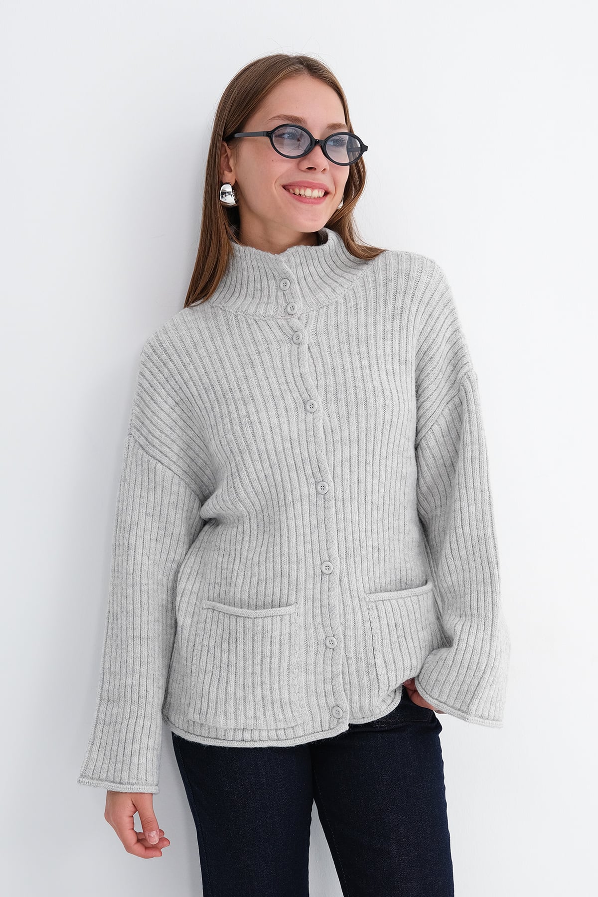 Button Up Knit Cardigan