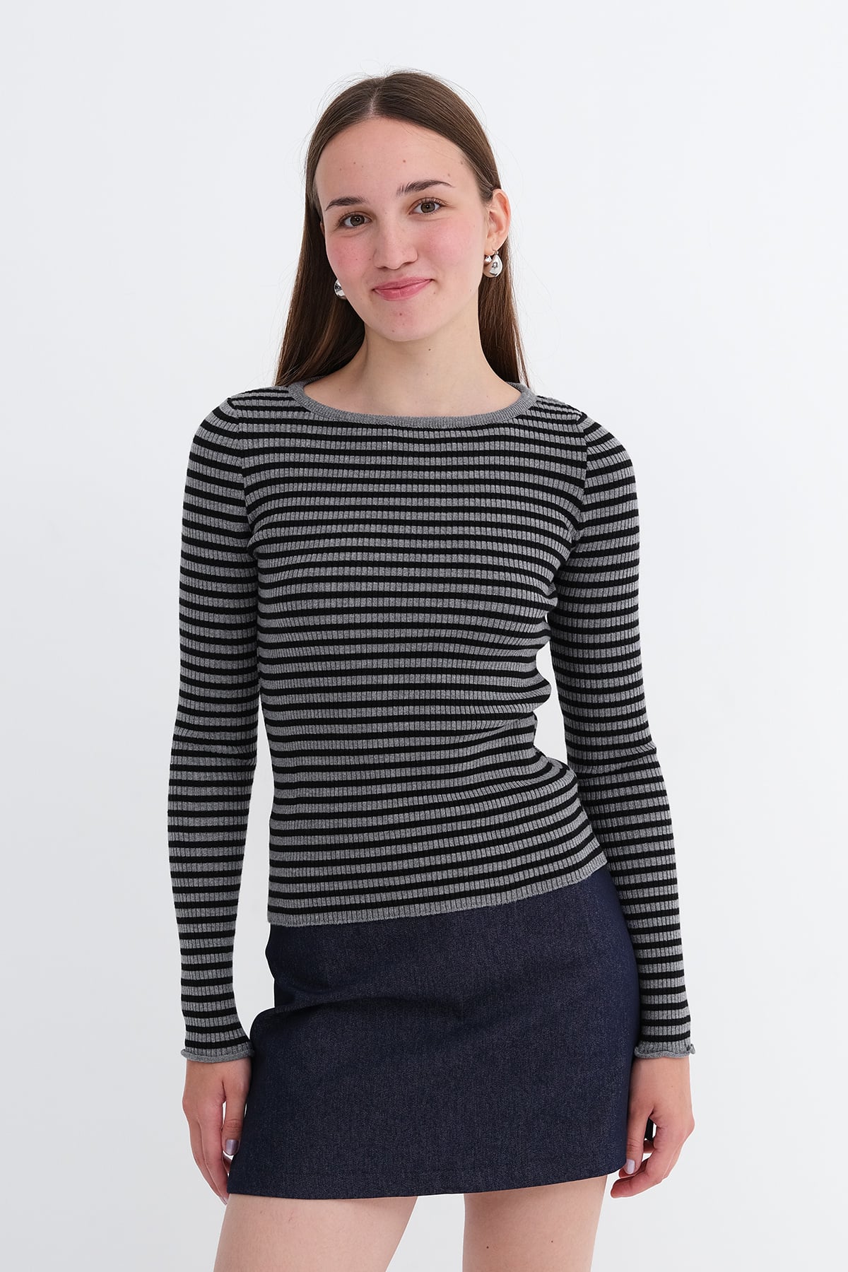 Charcoal---Black_Striped-Knit-Sweater-addax