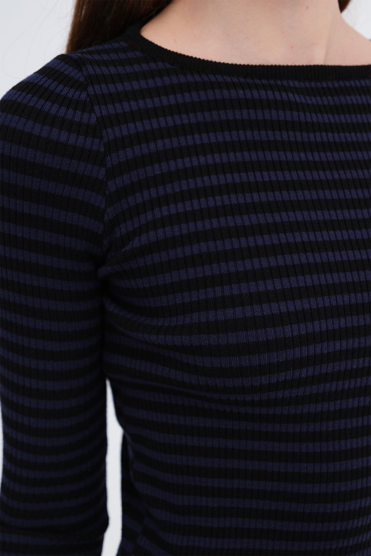 Royal-Blue-Black_Striped-Knit-Sweater-addax
