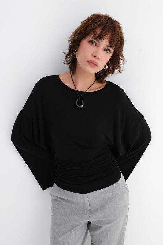 Black_Side-Ruched-Blouse-addax
