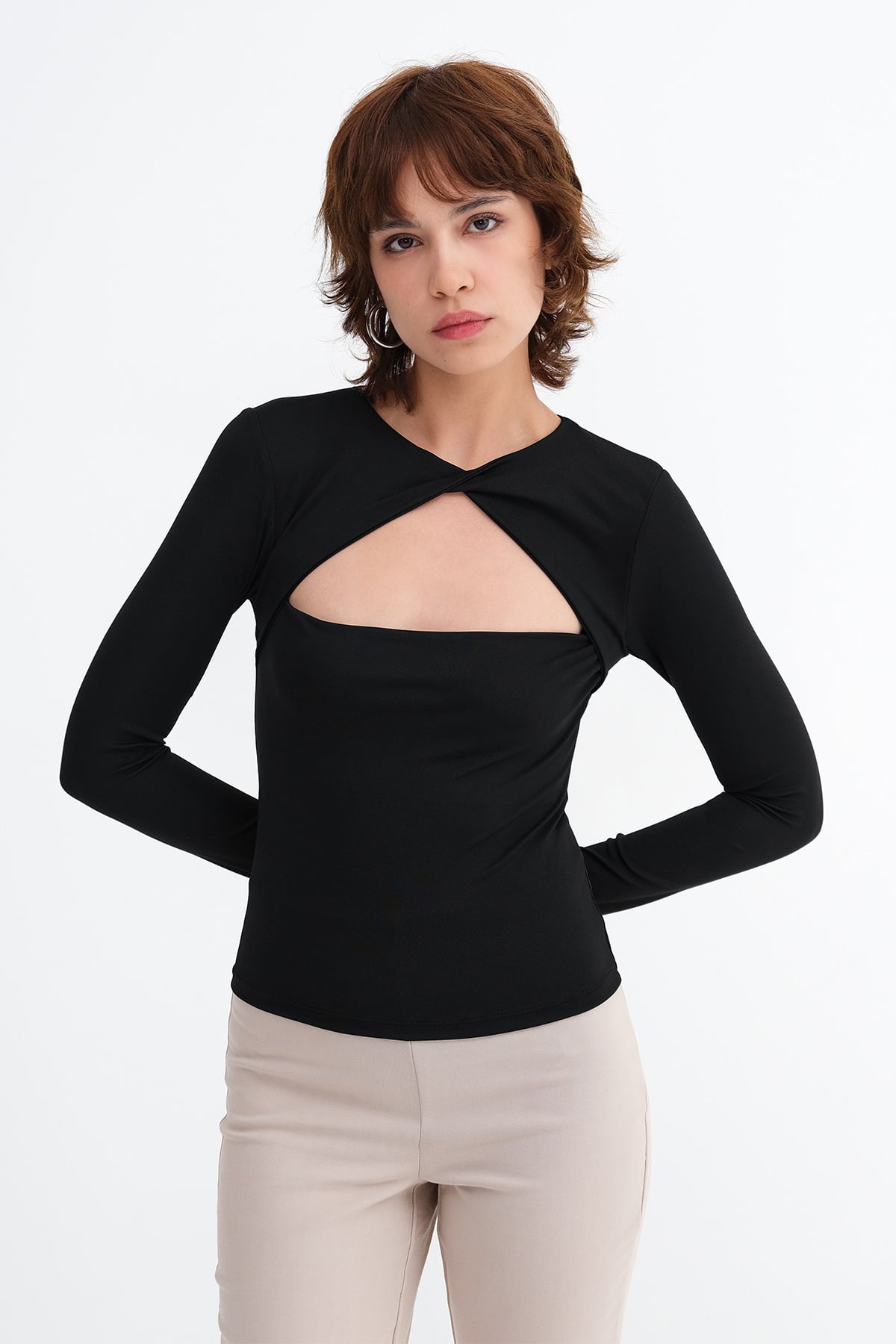 Black_Chest-Cut-Out-Detail-Blouse-addax