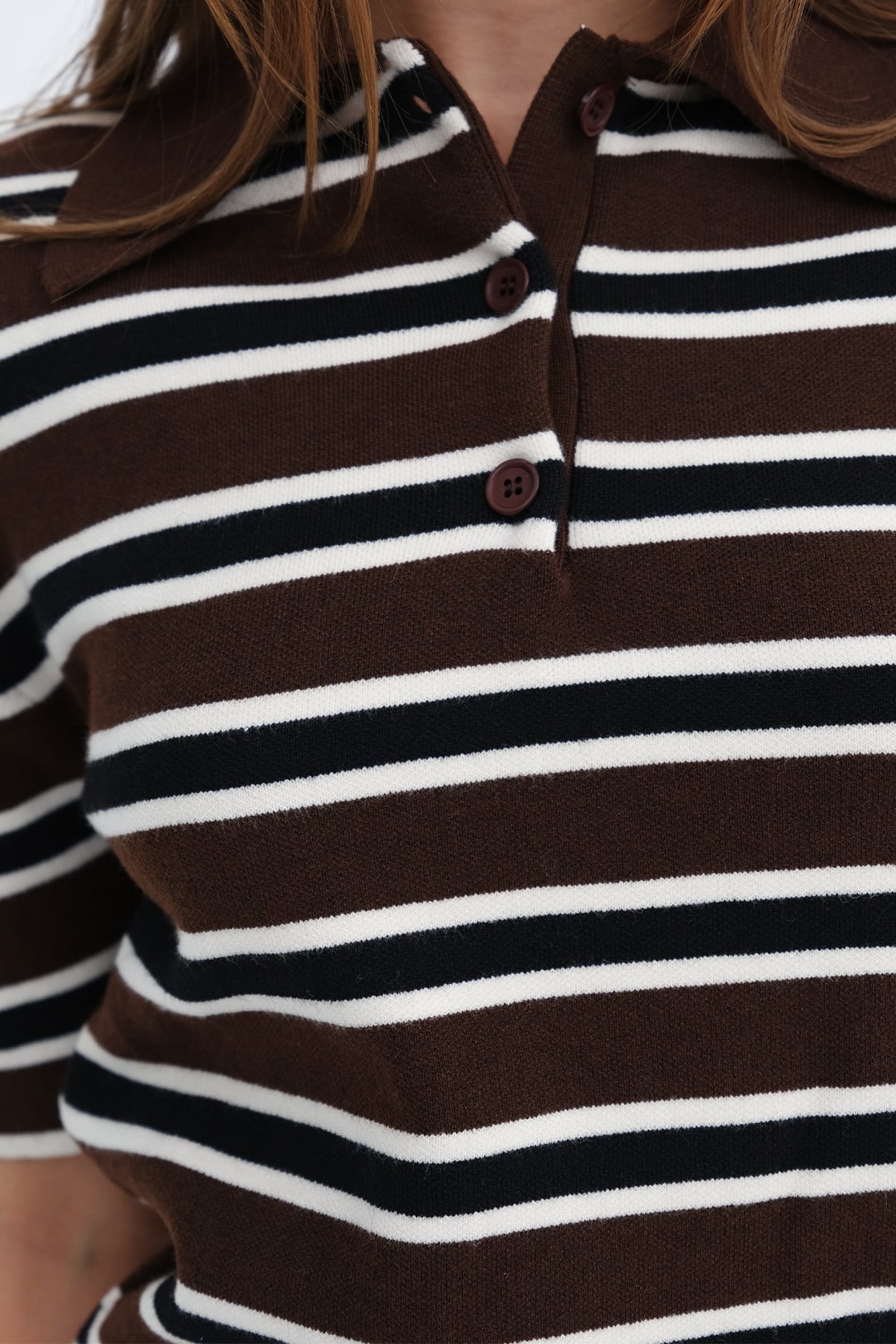 Brown---Black_Padded-Shoulder-Short-Sleeve-Knit-Top-addax
