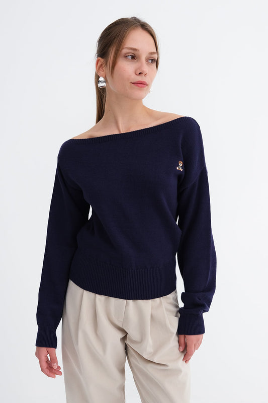 Dark-Night-Blue_Teddy-Bear-Embroidered-Knit-Sweater-addax