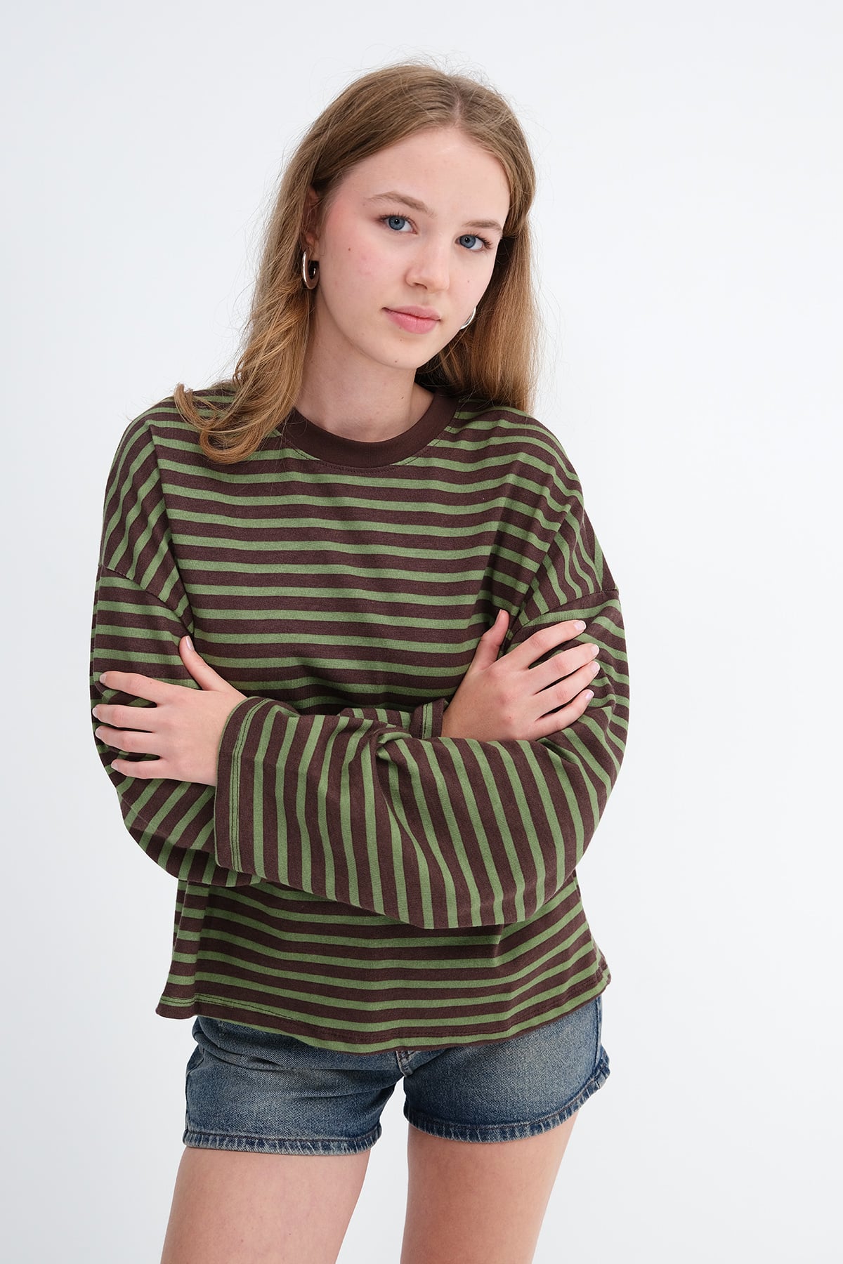 Khaki_Striped-Long-Sleeve-T-Shirt-addax