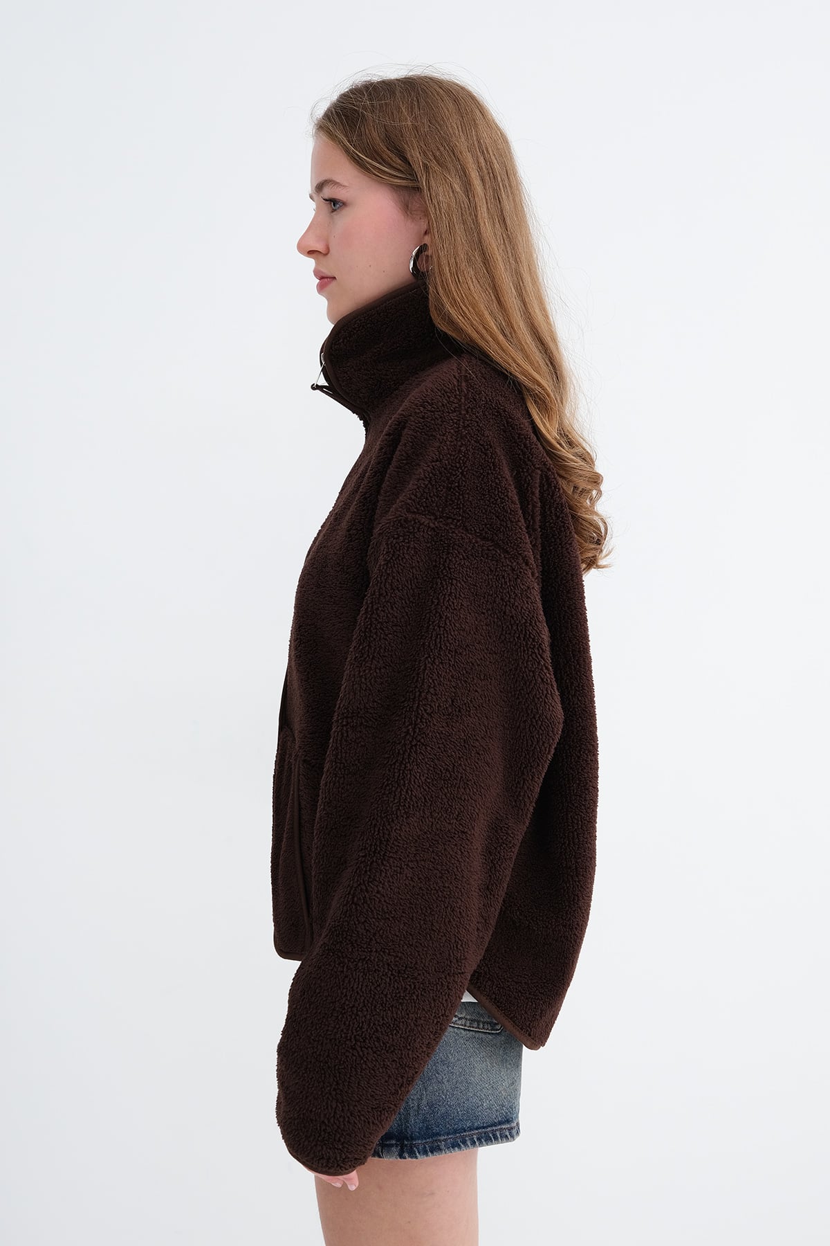 Brown_Zipped-Fleece-Cardigan-addax