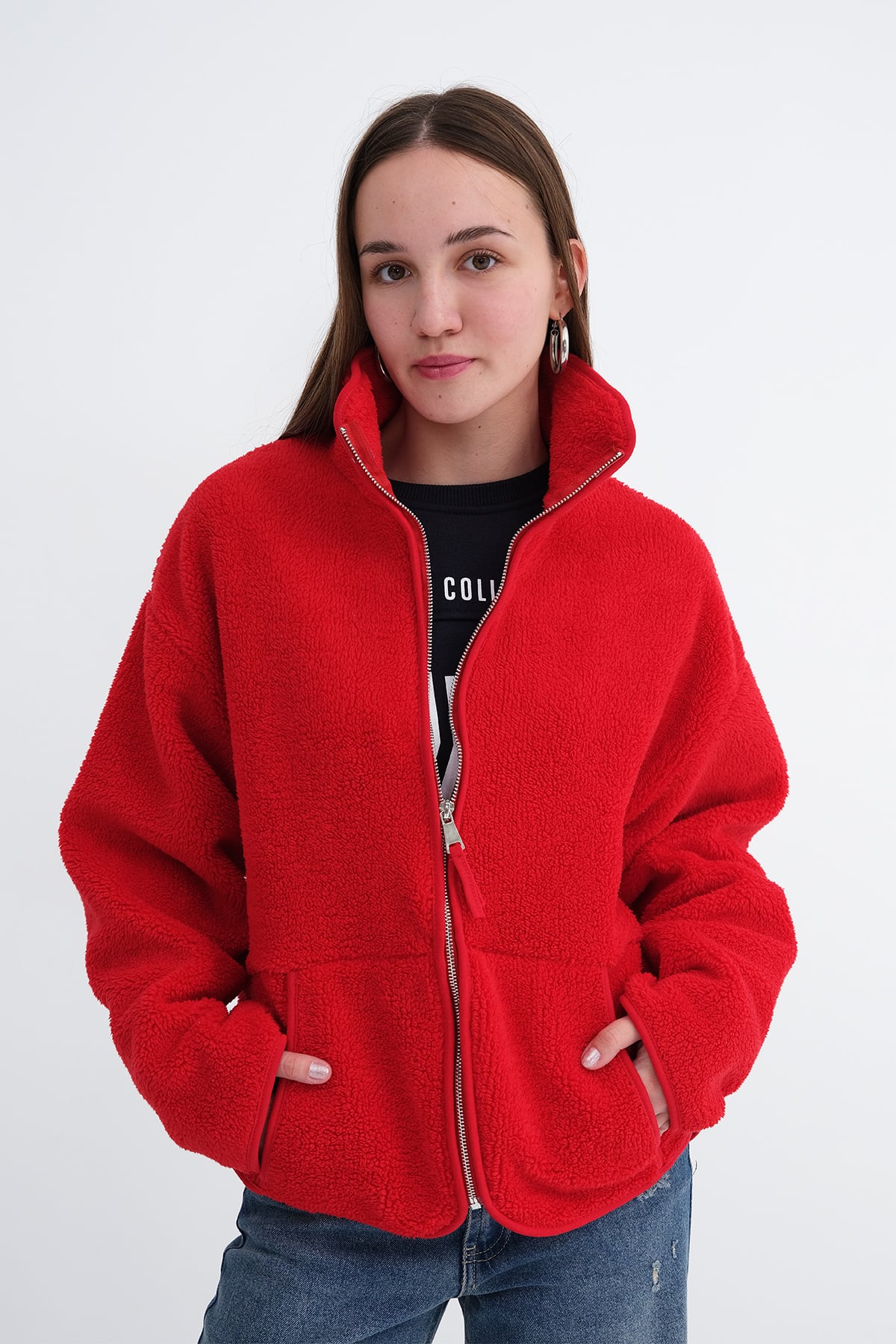 Red_Zipped-Fleece-Cardigan-addax