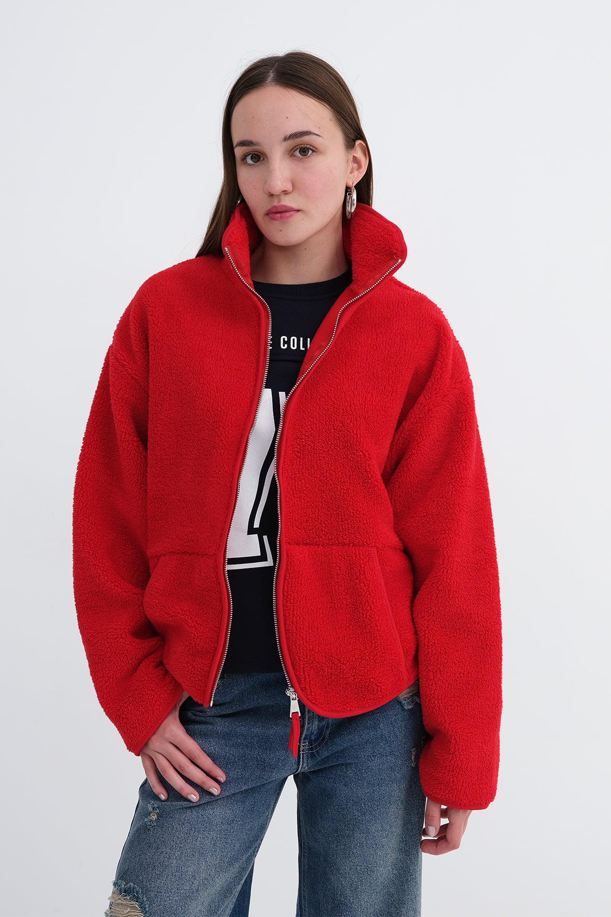 Red_Zipped-Fleece-Cardigan-addax