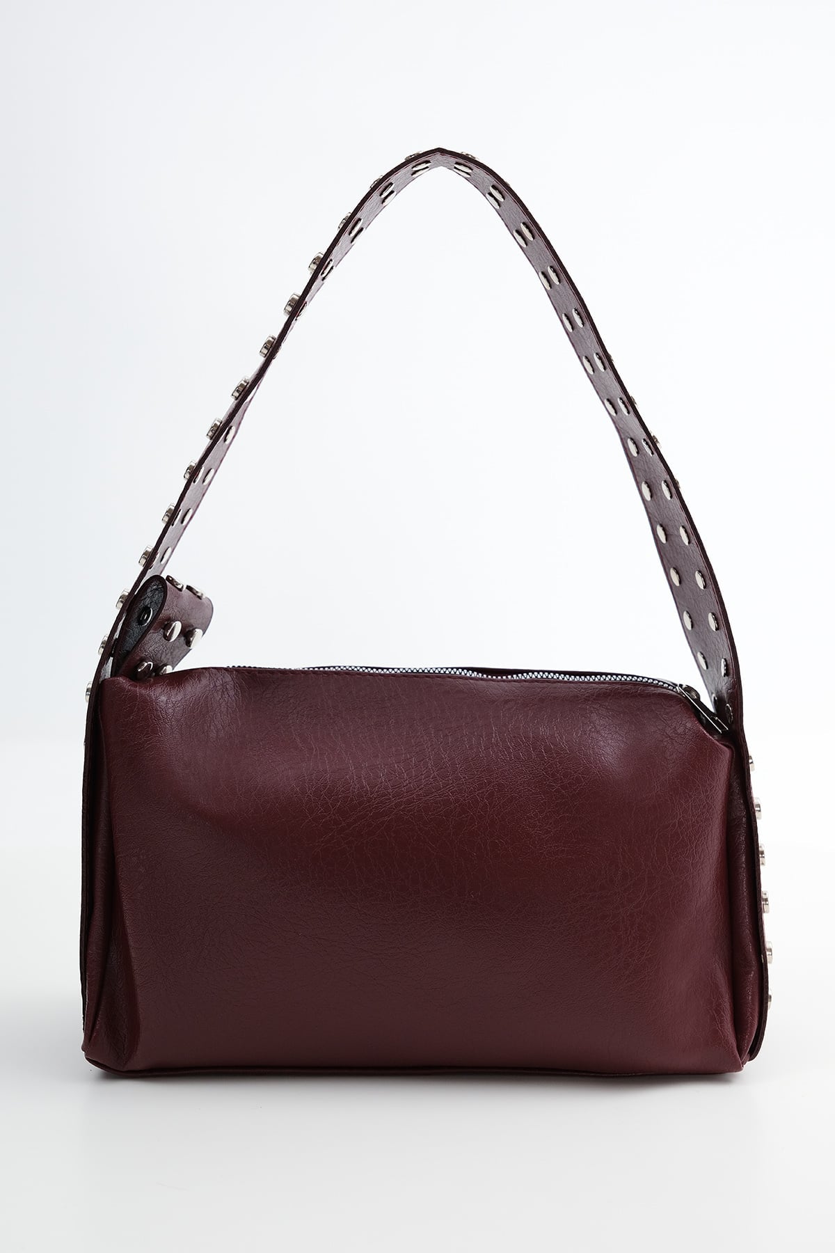 Burgundy_Studded-Baguette-Bag-addax