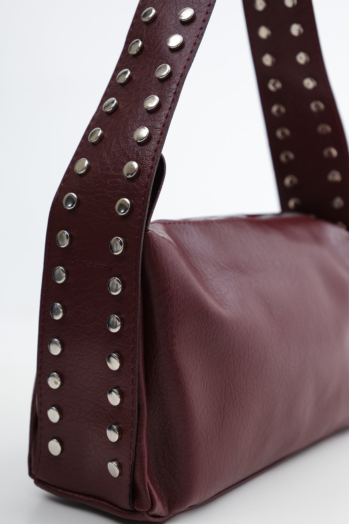 Burgundy_Studded-Baguette-Bag-addax