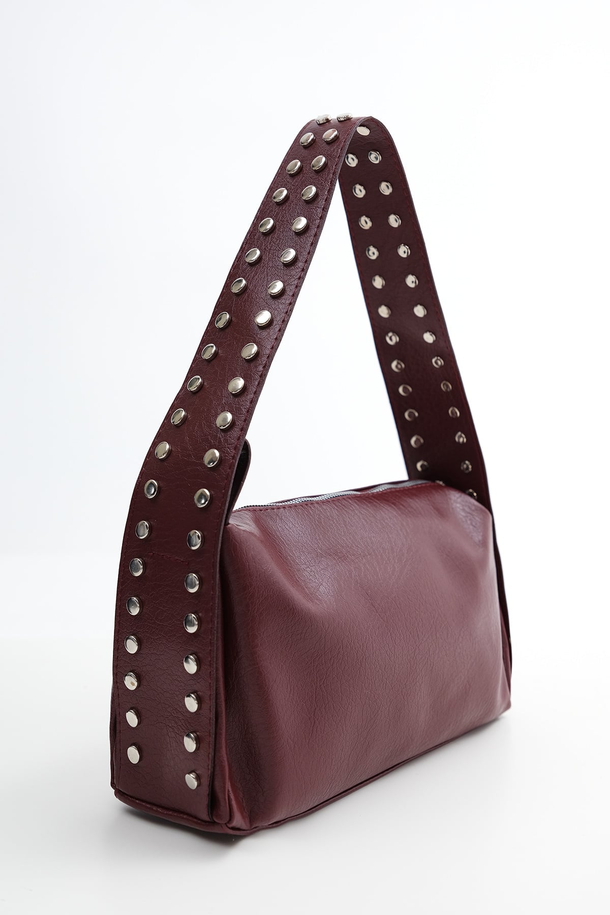 Burgundy_Studded-Baguette-Bag-addax