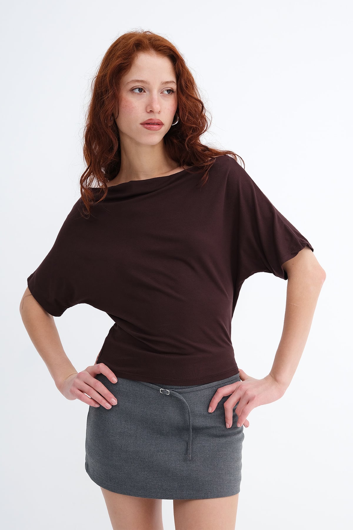 Brown_Boat-Neck-T-shirt-addax