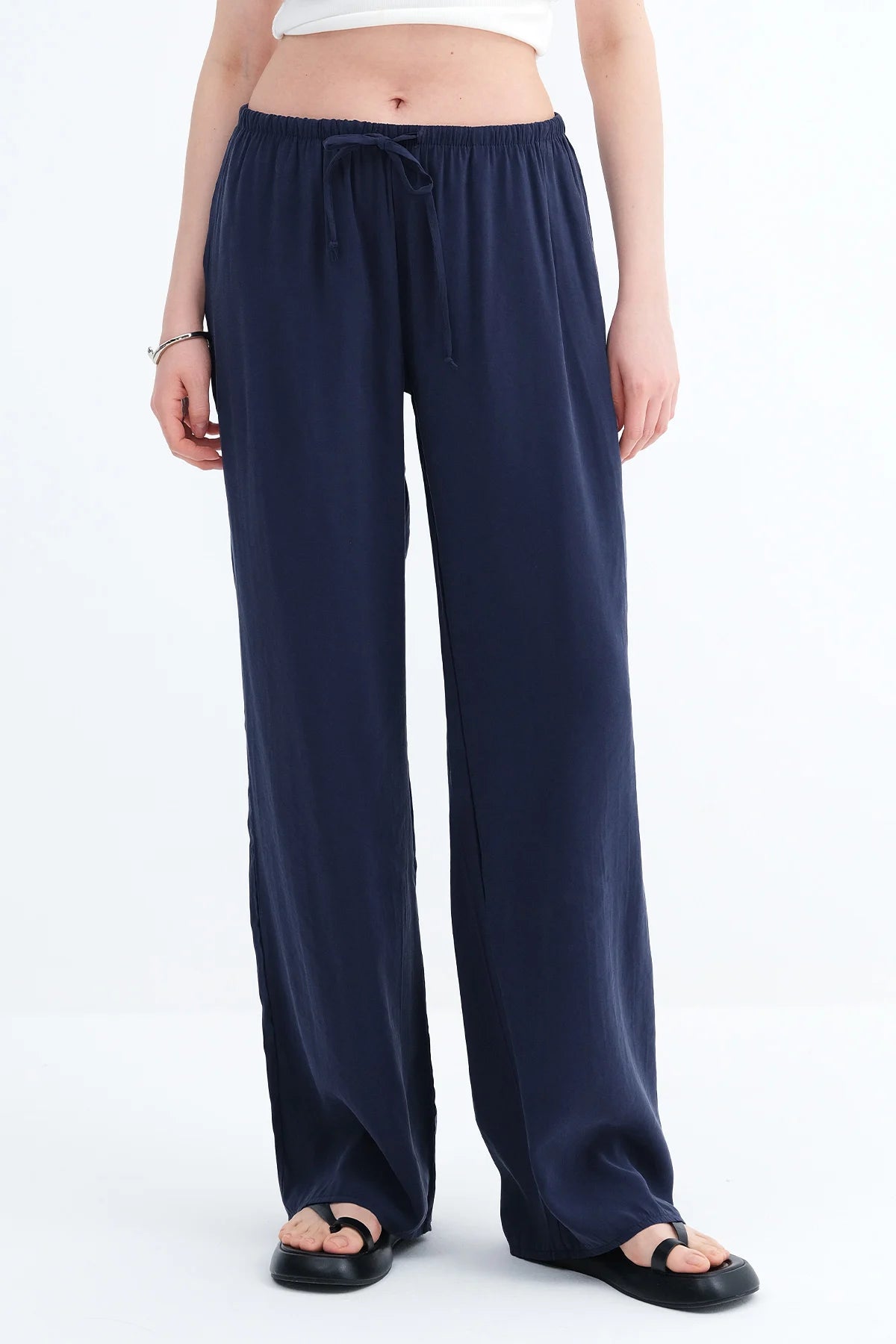 Dark-Night-Blue_Elastic-Waist-Modal-Pants-addax