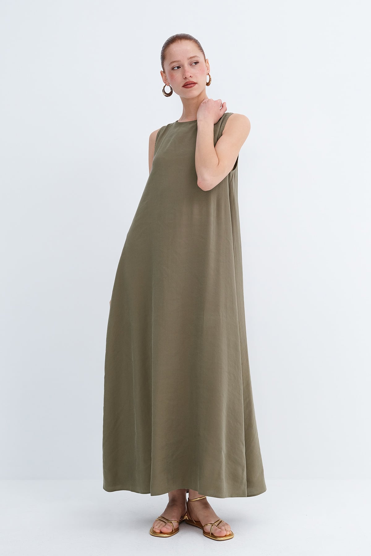 Khaki_Modal-Maxi-Dress-addax