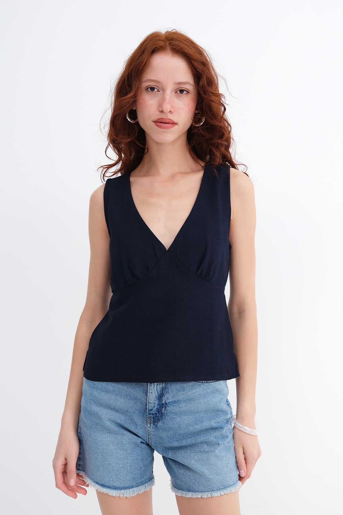 Linen Blend Blouse