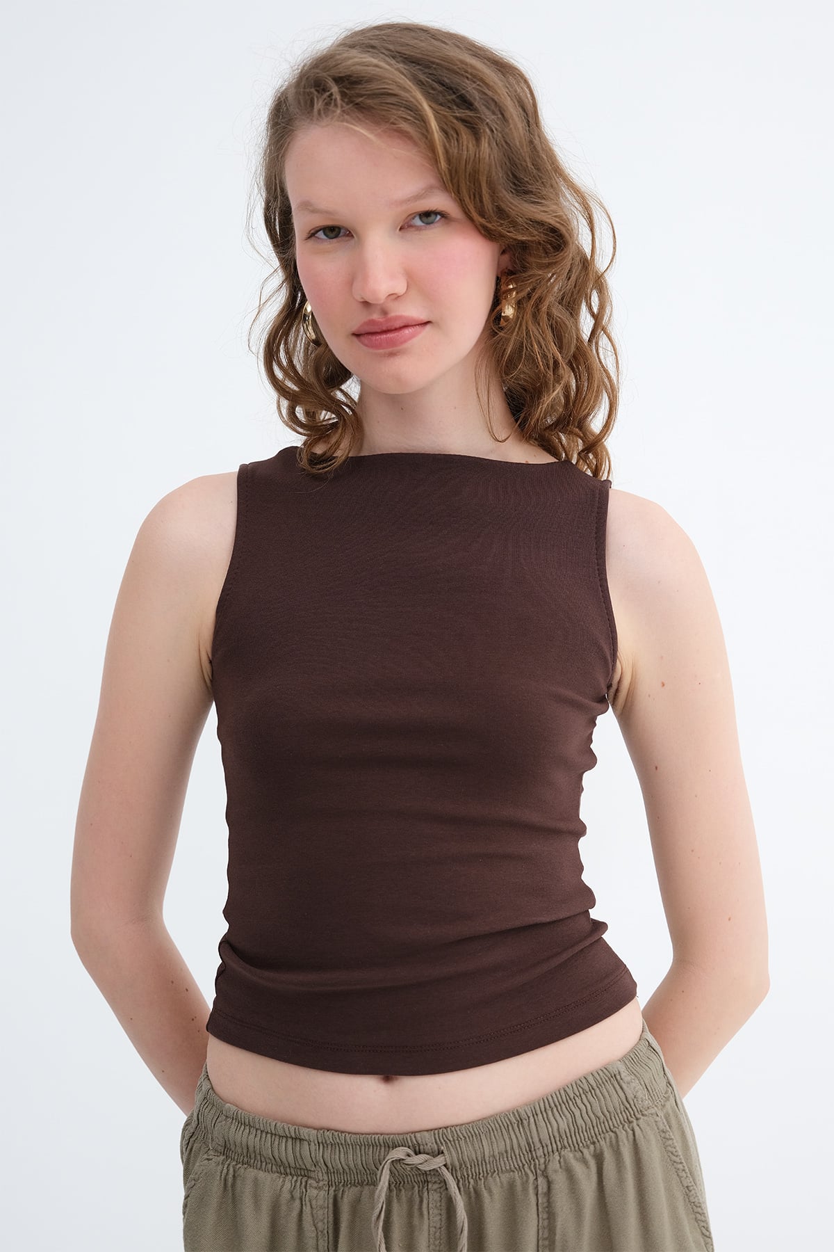 Brown_Crew-Neck-Tank-Top-addax