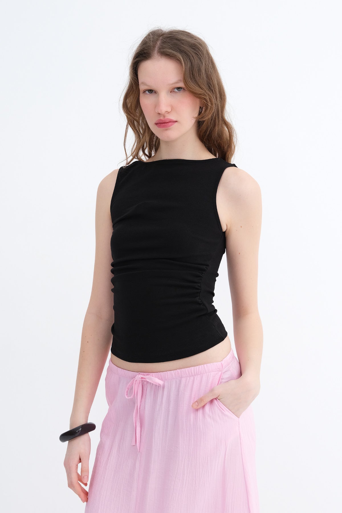 Black_Side-Ruched-Blouse-addax